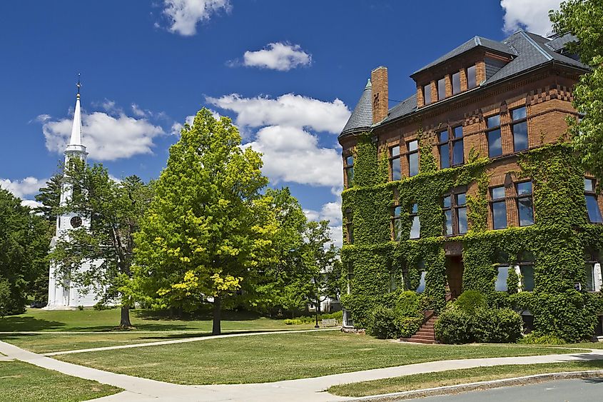 Buildings in Williams College, Williamstown, Massachusetts.