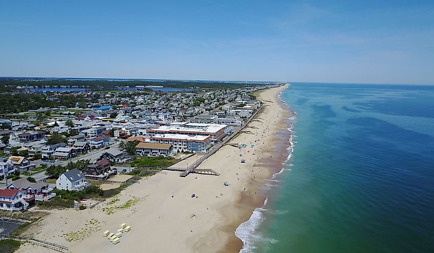 Drone photo of Bethany Beach Delaware