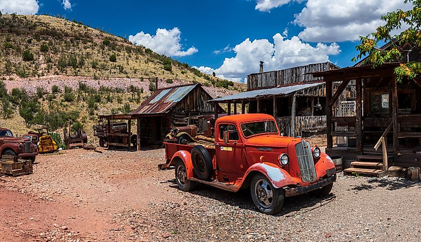 Gold King Mine Ghost Town is home to an incredible collection of rusted, junked out, early to mid-century commercial trucks.