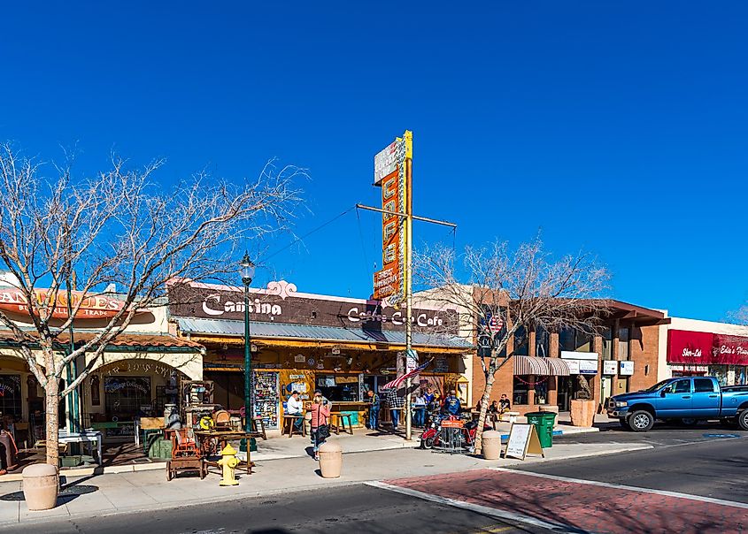 Café in Boulder city center, Nevada.