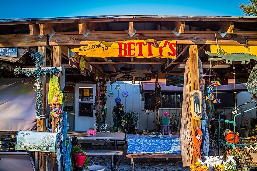The Betty souvenir shop in Abbeville, Louisiana. Editorial credit: Cheri Alguire / Shutterstock.com