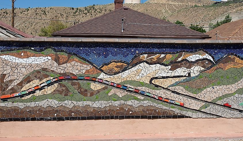 Mine mosaic in Helper, Utah.