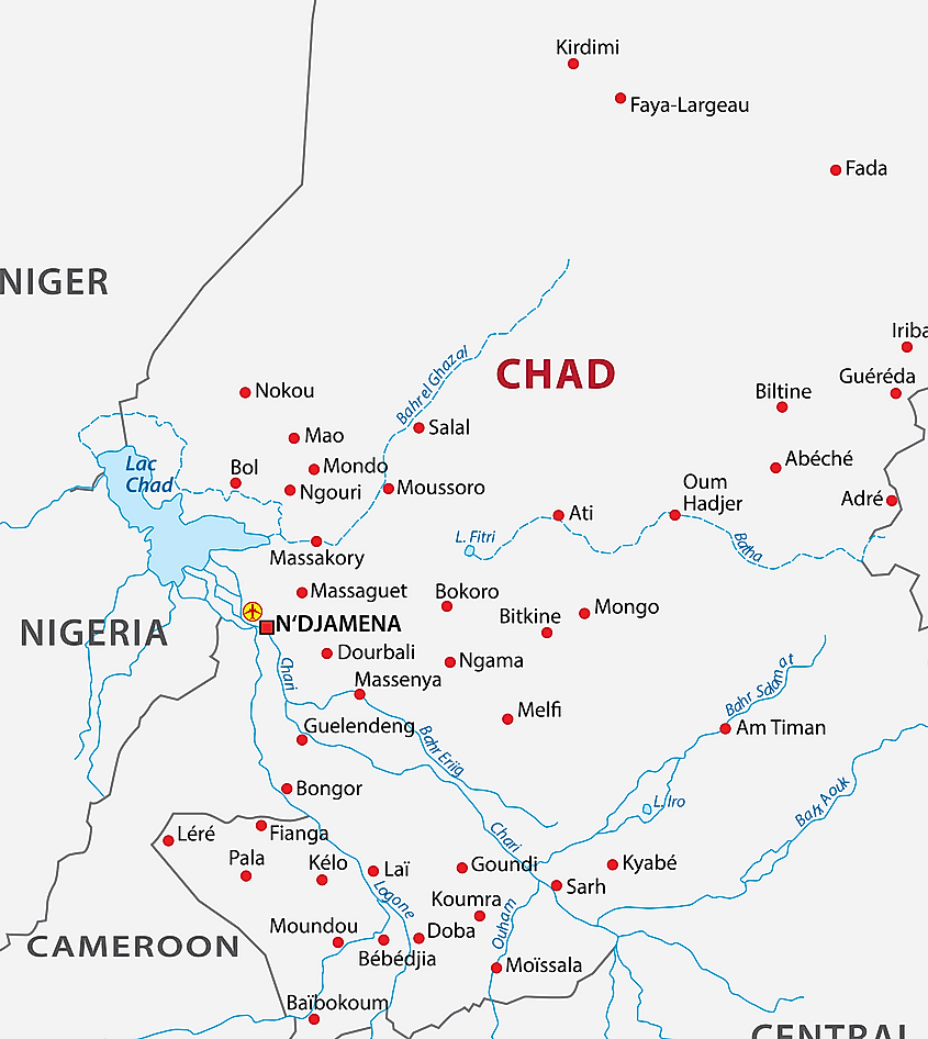 Lake Chad map