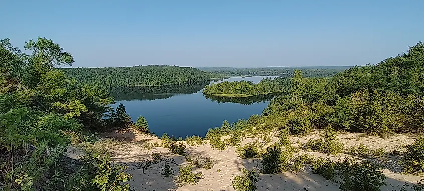 Scenic view in Huron National Forest, Michigan. Photo taken on Highbanks Trail.