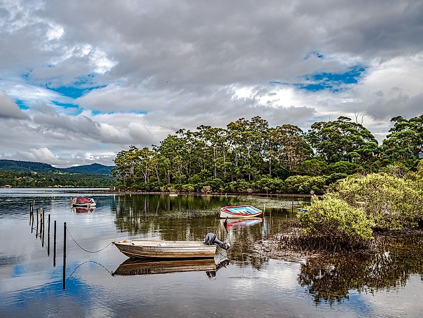Idyllic scene at Merimbula top lake.