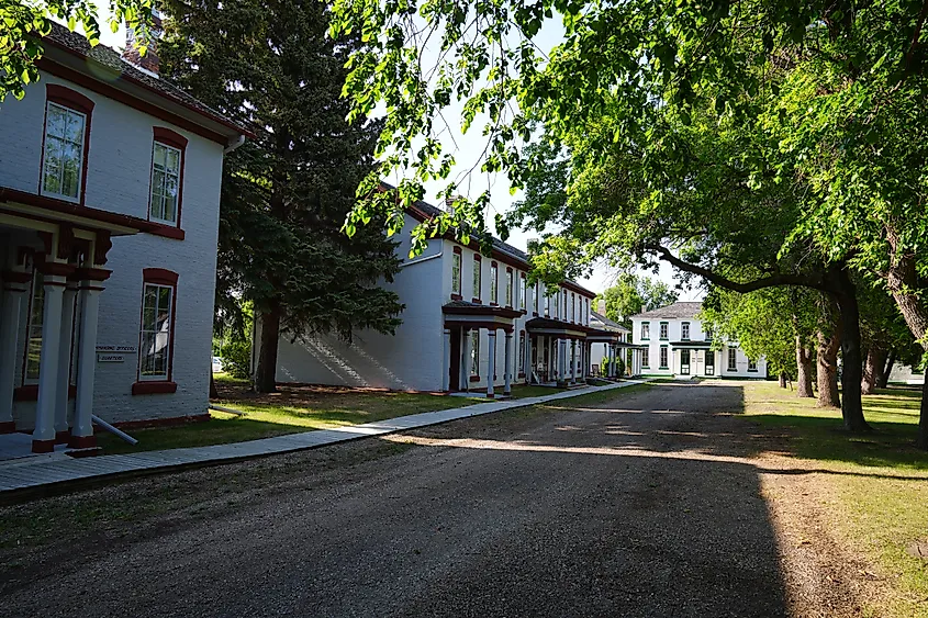 Buildings at Fort Totten Historic Site in North Dakota.