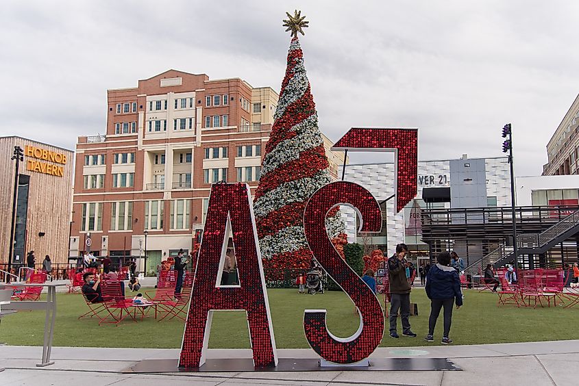 Atlantic Station during the holidays.