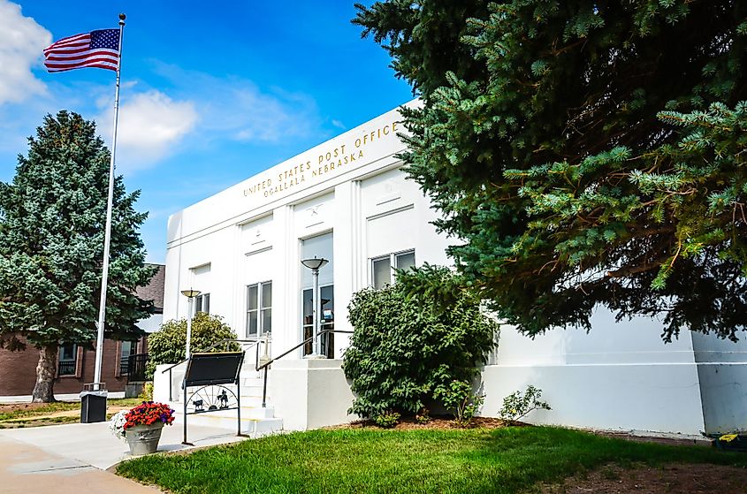 United States Post Office, Ogallala, Nebraska. Editorial credit: Sandra Foyt / Shutterstock.com