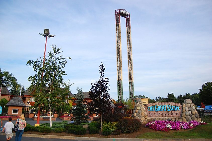 Six Flags Great Escape amusement park in Queensbury, New Yor
