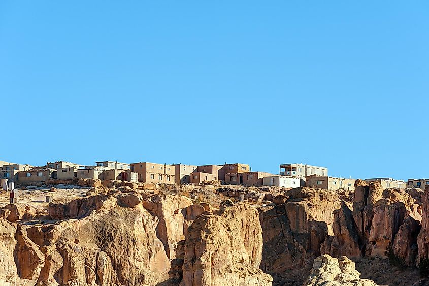 Acoma Pueblo (Sky City), Native American reservation atop mesa near Albuquerque, New Mexico