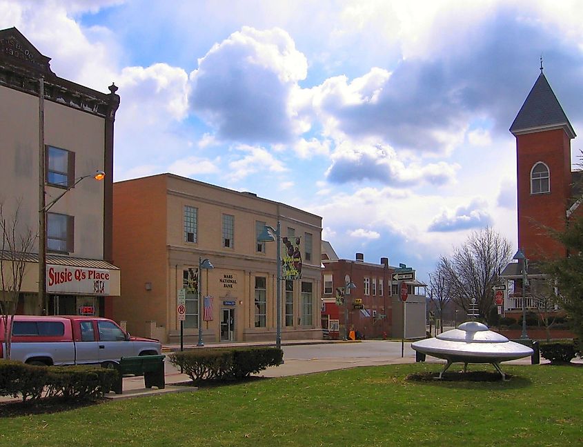 Downtown Mars in Pennsylvania