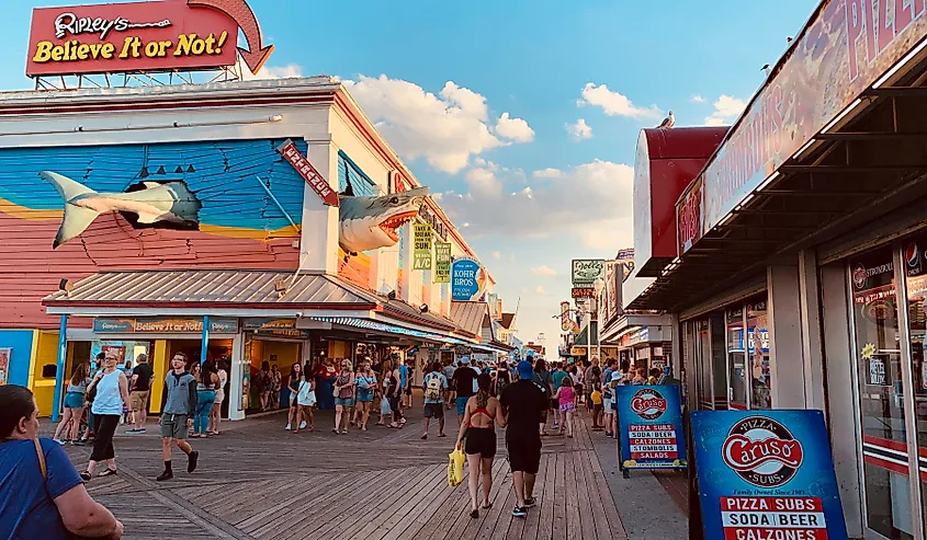 The Ocean City, Maryland, boardwalk