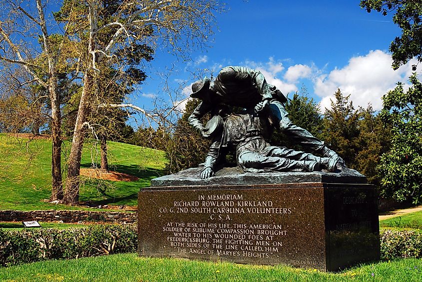 Kirkland Monumnet at Fredericksburg, A Civil War Battlefield