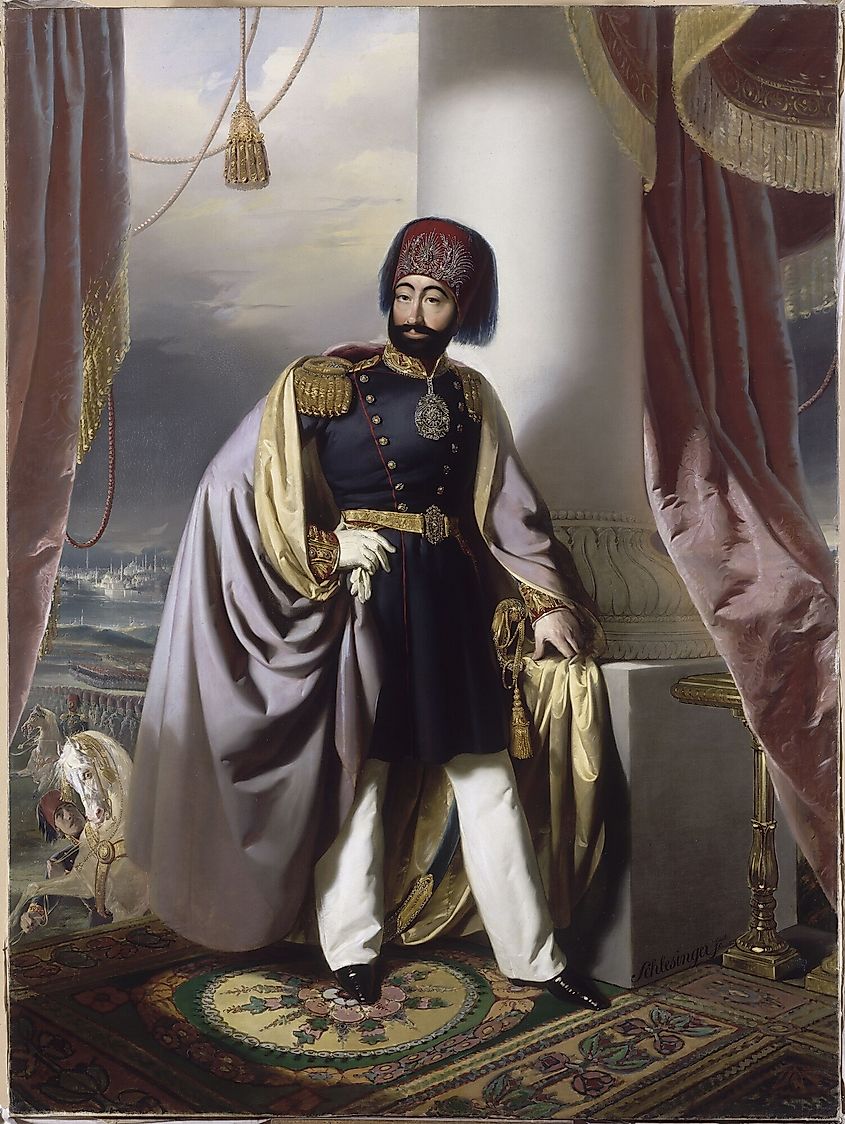 Sultan Mahmud II, whose reforms in 1826 brought an end to the Janissary corps
