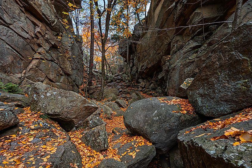 Purgatory Chasm State Reservation, Massachusetts.