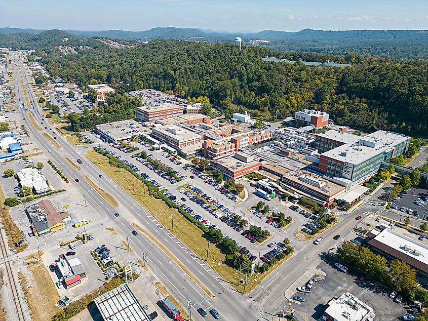 Aerial view of Highway 31 in Alabaster, Alabama.