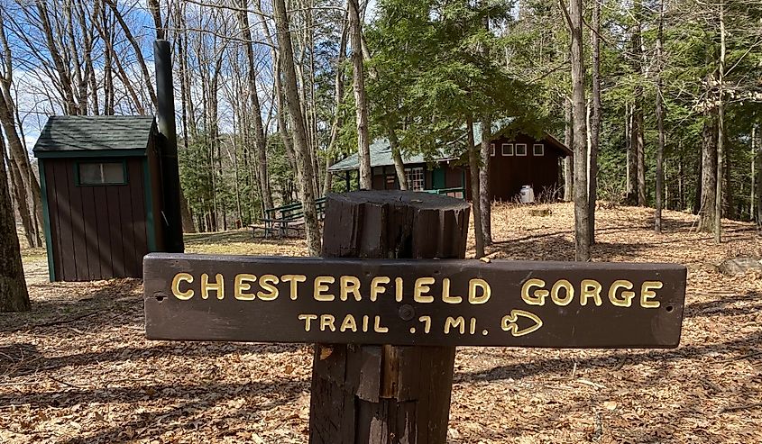 Chesterfield Gorge Trail, which is a great place to hike in southern New Hampshire.