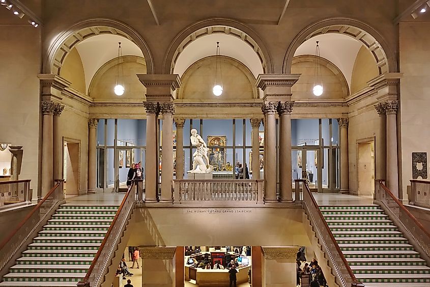 Inside the Art Institute of Chicago, Illinois.