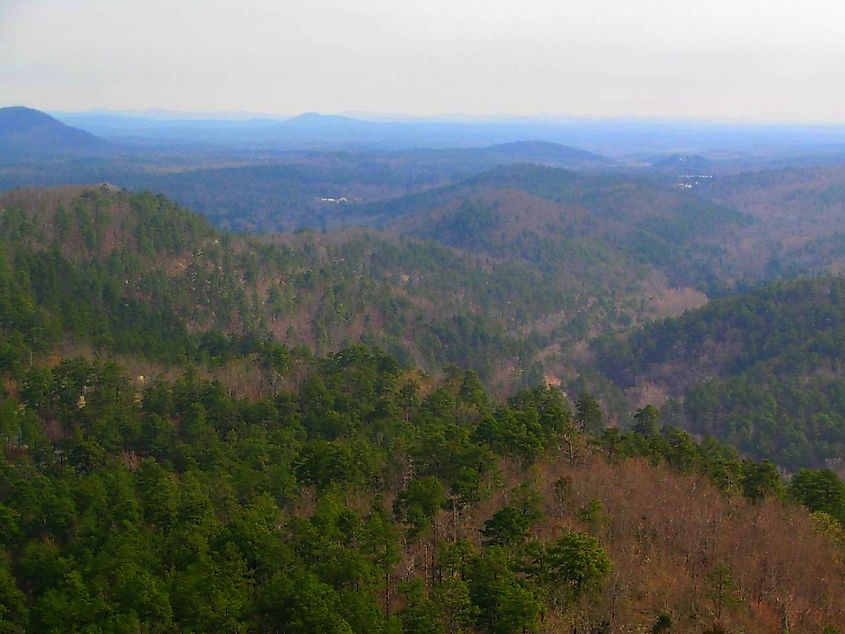 Ouachita Mountains from Hot Springs Mountain Tower.