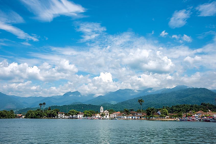 View of Paraty in Brazil on a sunny day