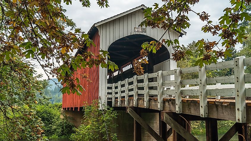 Currin Covered Bridge near Cottage Grove, Oregon