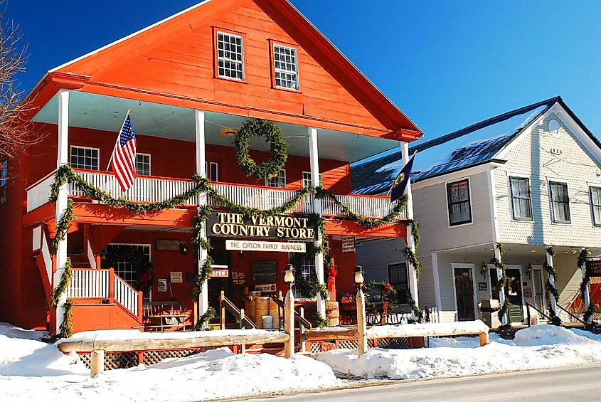 The Vermont Country Store at Christmas in Grafton, Vermont.
