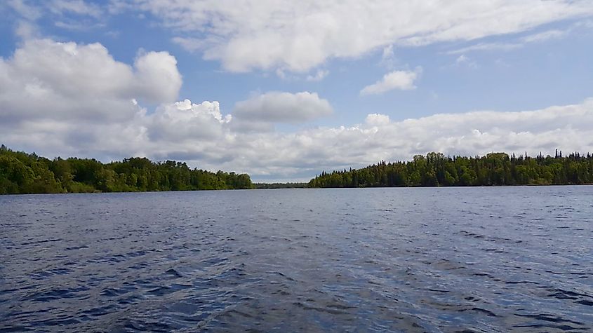 Stormy Lake, a lake in Captain Cook State Recreation Area, Kenai Peninsula, Alaska.