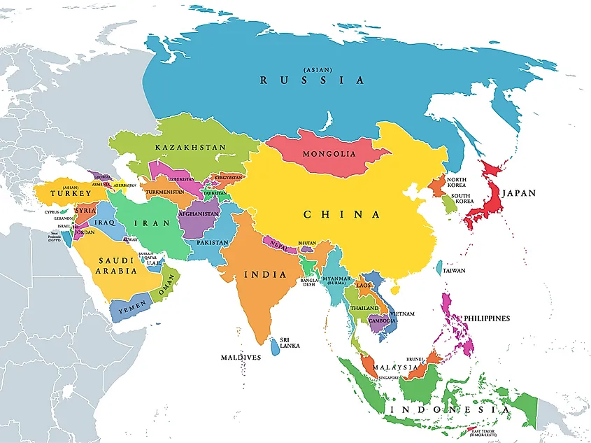Map Of Europe Asia Is Russia In Europe Or Asia? - Worldatlas