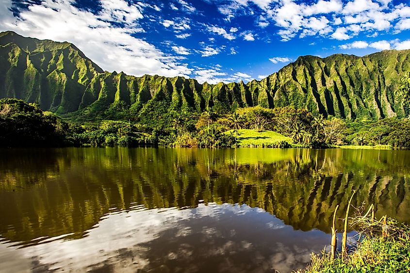 Ho'omaluhia Botanical Garden in Kaneohe, Oahu, Hawaii