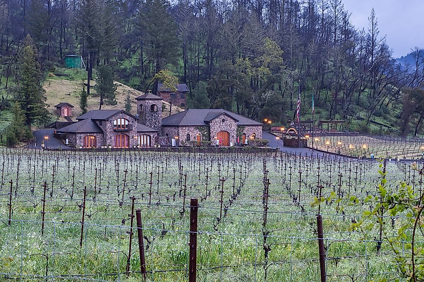  Luxury private property and vineyard in Calistoga, California.