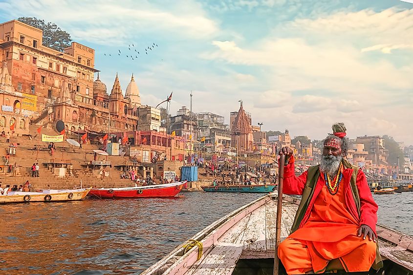 Indian sadhu in Varanasi, India