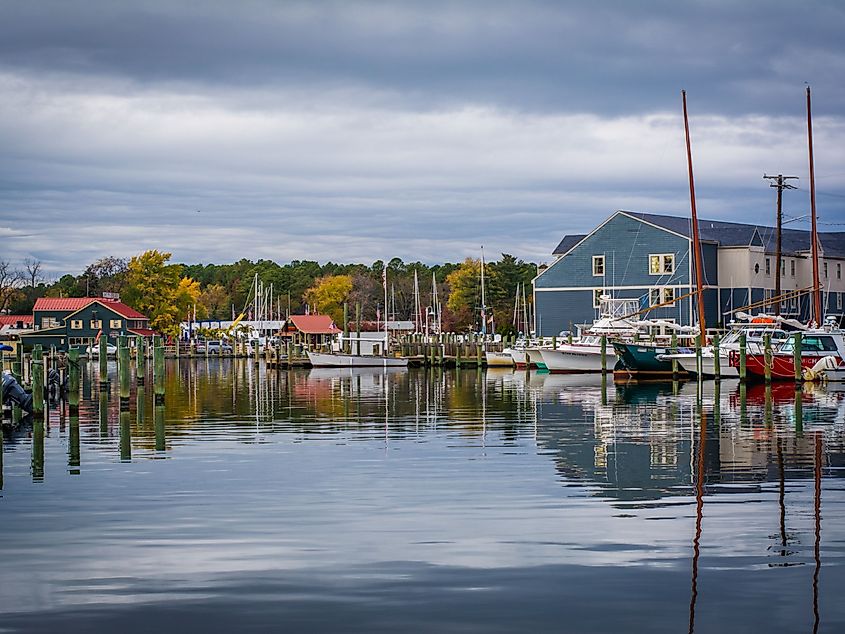 The harbor in St. Michaels, Maryland. Image credits: Jon Bilous via Shutterstock