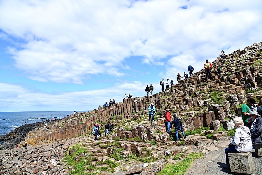 The famous Giant's Causeway attraction near Bushmills, Northern Ireland.