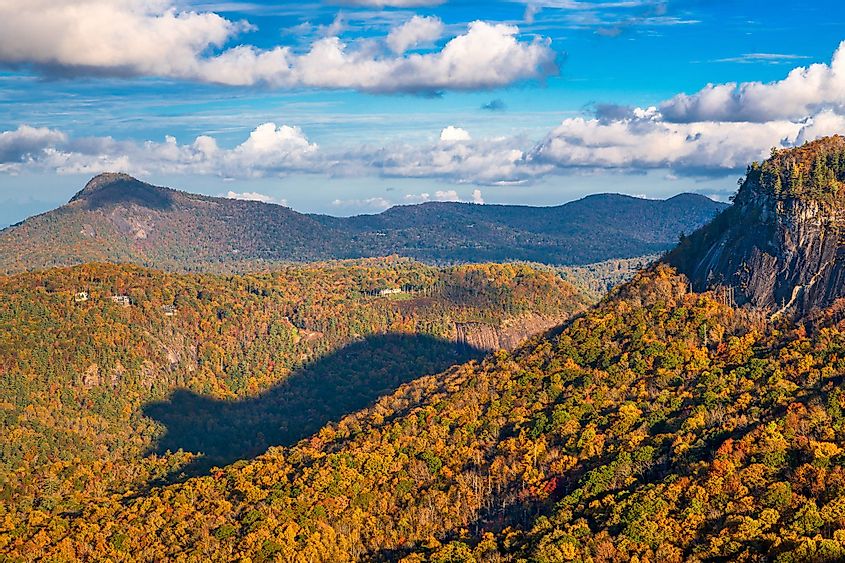 Whiteside Mountain, North Carolina, with the "Shadow of the Bear" 