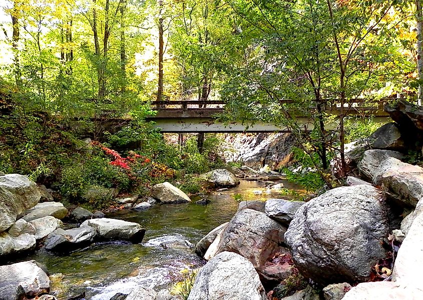 Bridge crossing river just outside of Marion, NC.