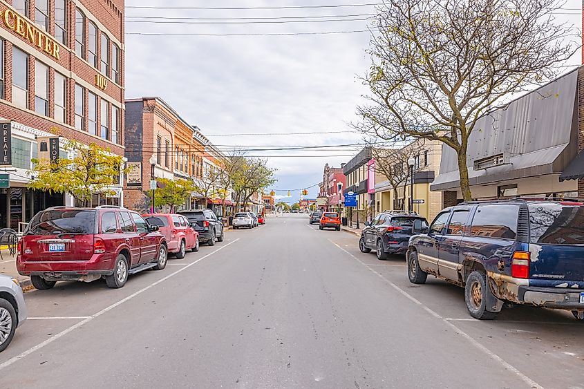 The old business district on 2nd Avenue in Alpena, Michigan. Image credit Roberto Galan via Shutterstock