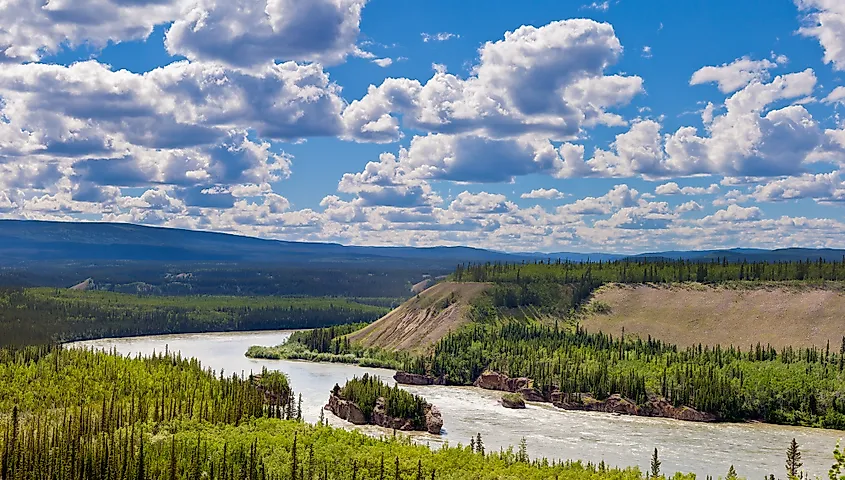 Five Finger Rapids on the Yukon River, Yukon, Canada.