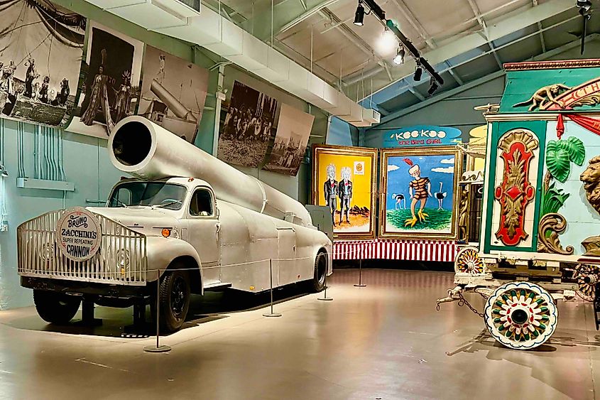 The Ringling Circus Museum  human canonball car photo credit Bryan Dearsley