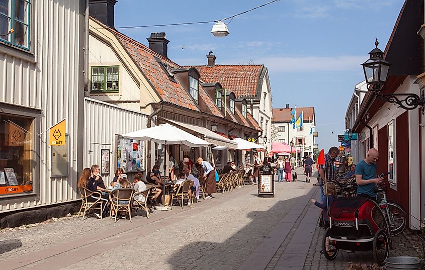 View of Main Street in Mariefred.