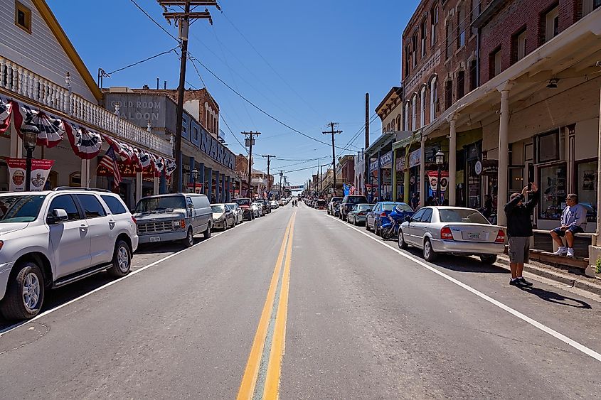 Virginia City, Nevada: Main Street is reminiscent of a Western movie scene. Editorial credit: alexroch / Shutterstock.com
