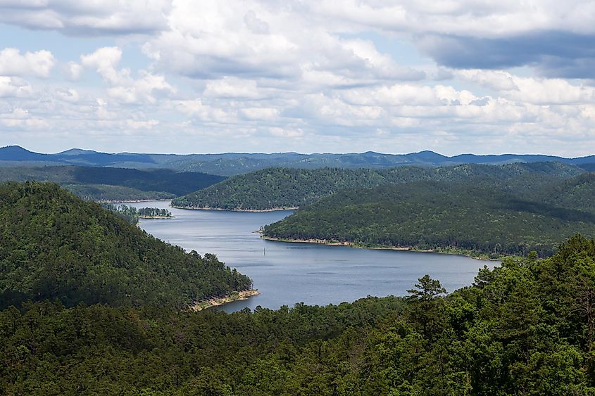 A warm afternoon at Broken Bow Lake in Oklahoma, USA.