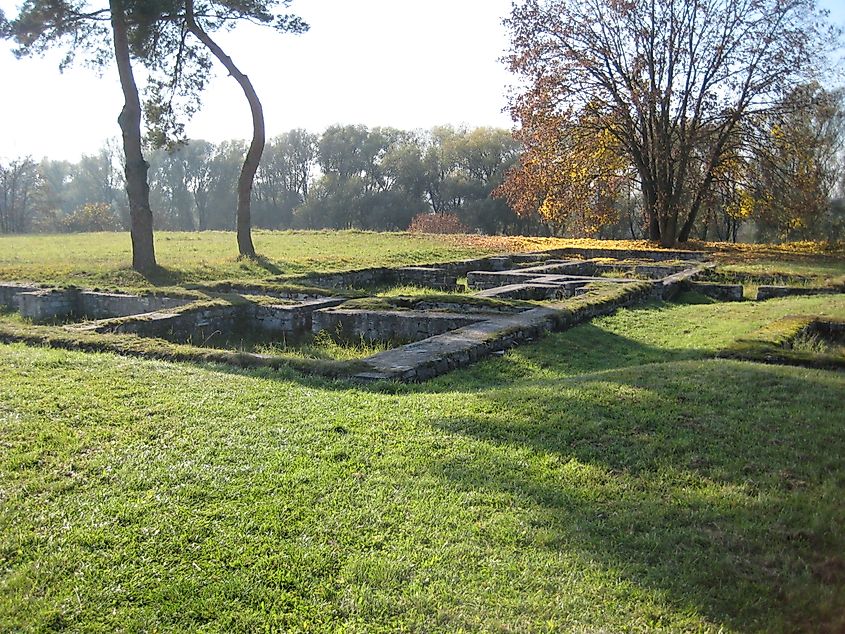 Foundation of Roman mansio at Eining, Germany.