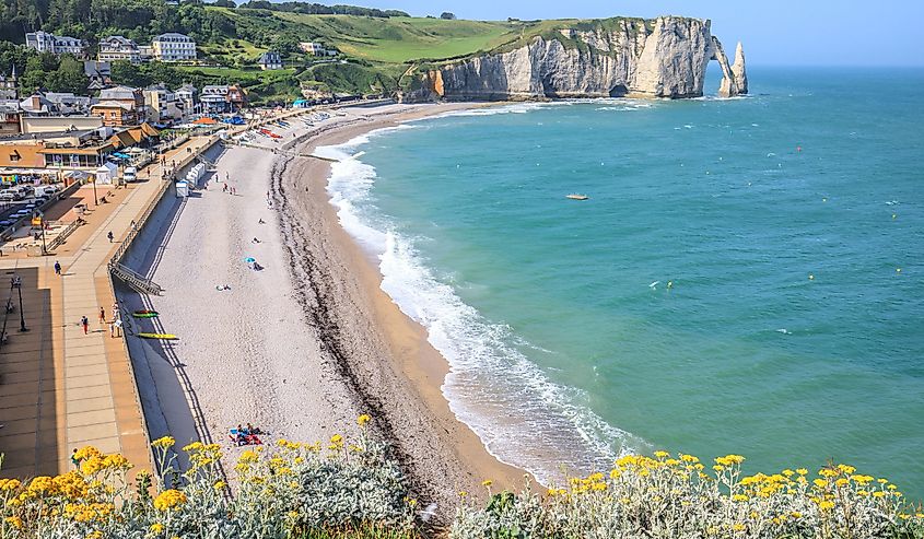 The beach of Etretat, Normandy, France