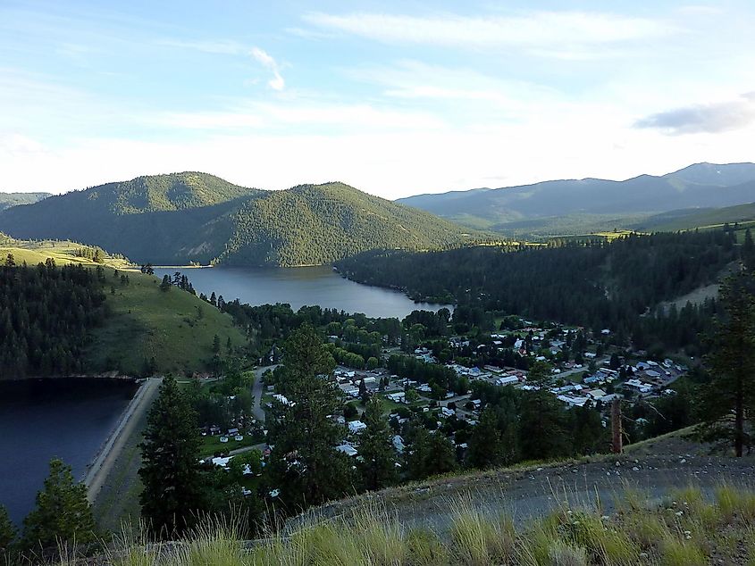 Aerial view of Conconully, Washington