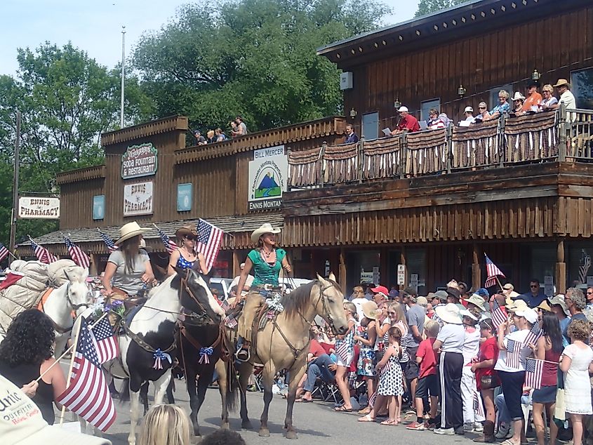 July 4th Parade in Ennis, Montana.