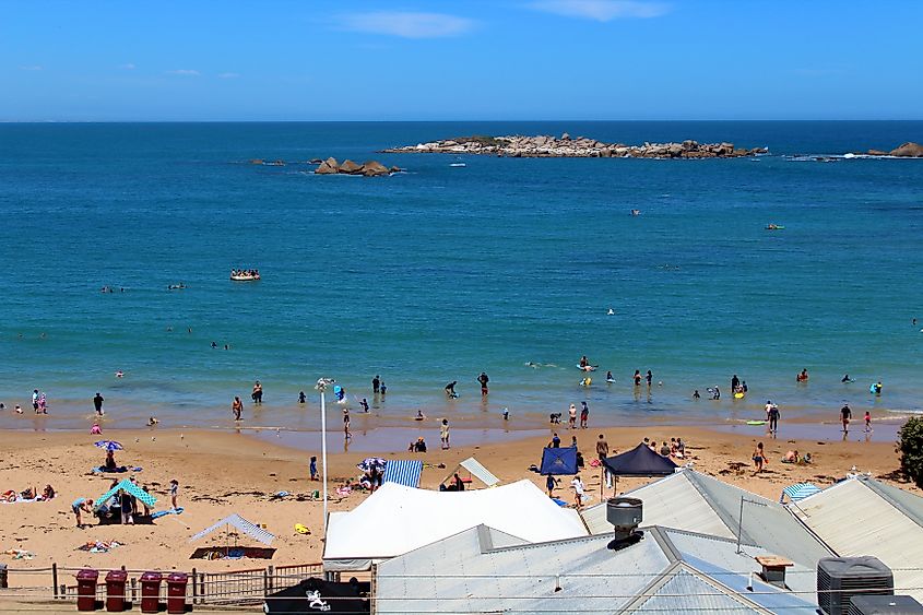 Port Elliot Beach in South Australia, Australia.