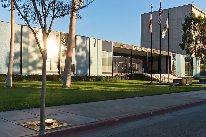 Norwalk City Hall in Norwalk, California.