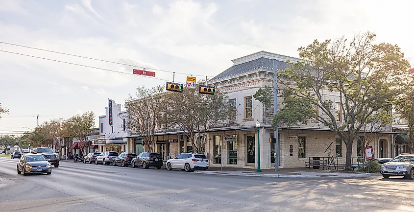 Austin Street in Georgetown, Texas.