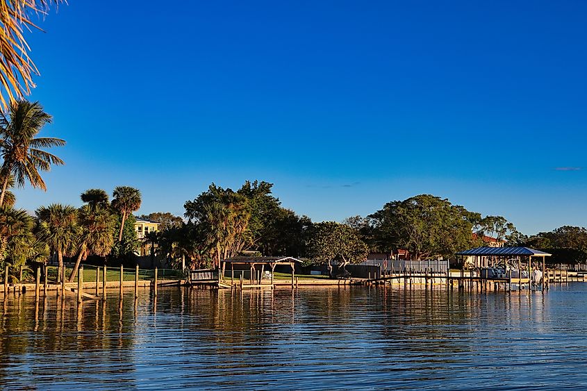 The beautiful waterfront in Indialantic-By-The-Sea, Florida.