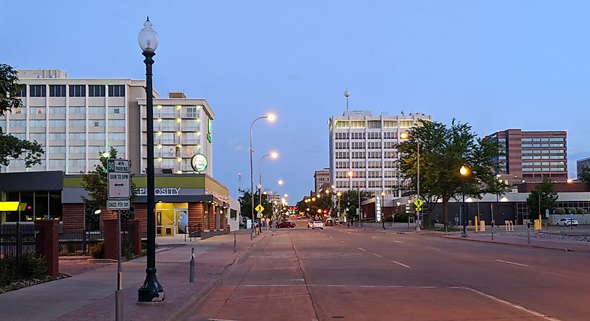 Main Avenue near All Saints in Sioux Falls, South Dakota.